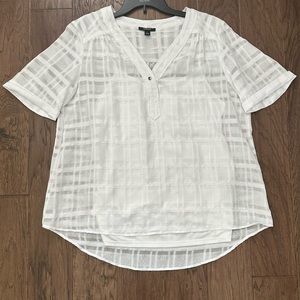 Alfani white blouse size large